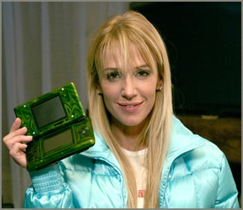 Poppy Montgomery bid $2,500 on a unique Nintendo DS in a charity auction
